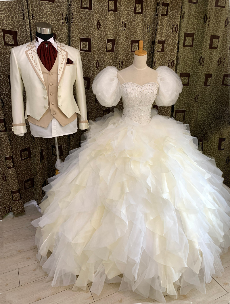 ジゼル姫ドレスと王子様服を制作しました ードレス編 オーダーメイドドレスのウェディウェディング